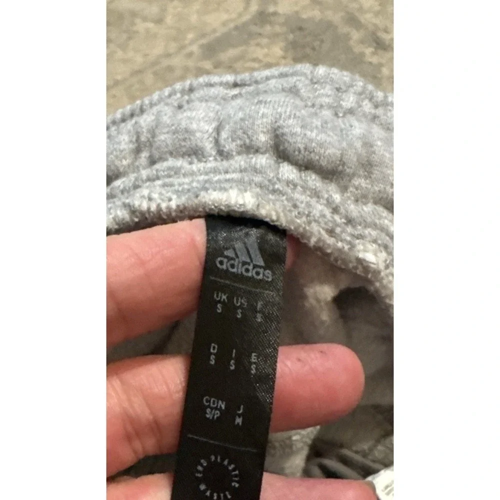 Adidas Fleece Gray‎ Jogger Sweat Pants Mens Sz Small